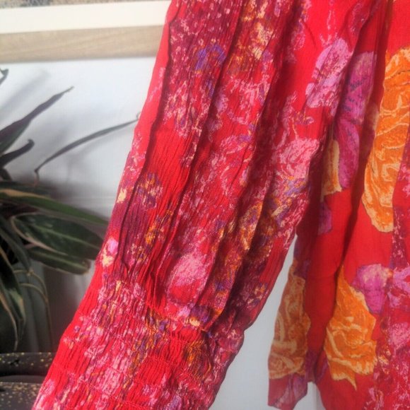 Nwt Free People Elena Printed Top Size XS Oversize Floral Tunic $128 Retail NEW - Picture 3 of 6